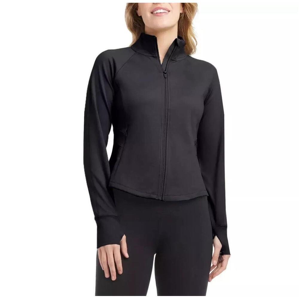 Jockey Ladies' Yoga Jacket In Black (Black Salt) Size: Small .AT